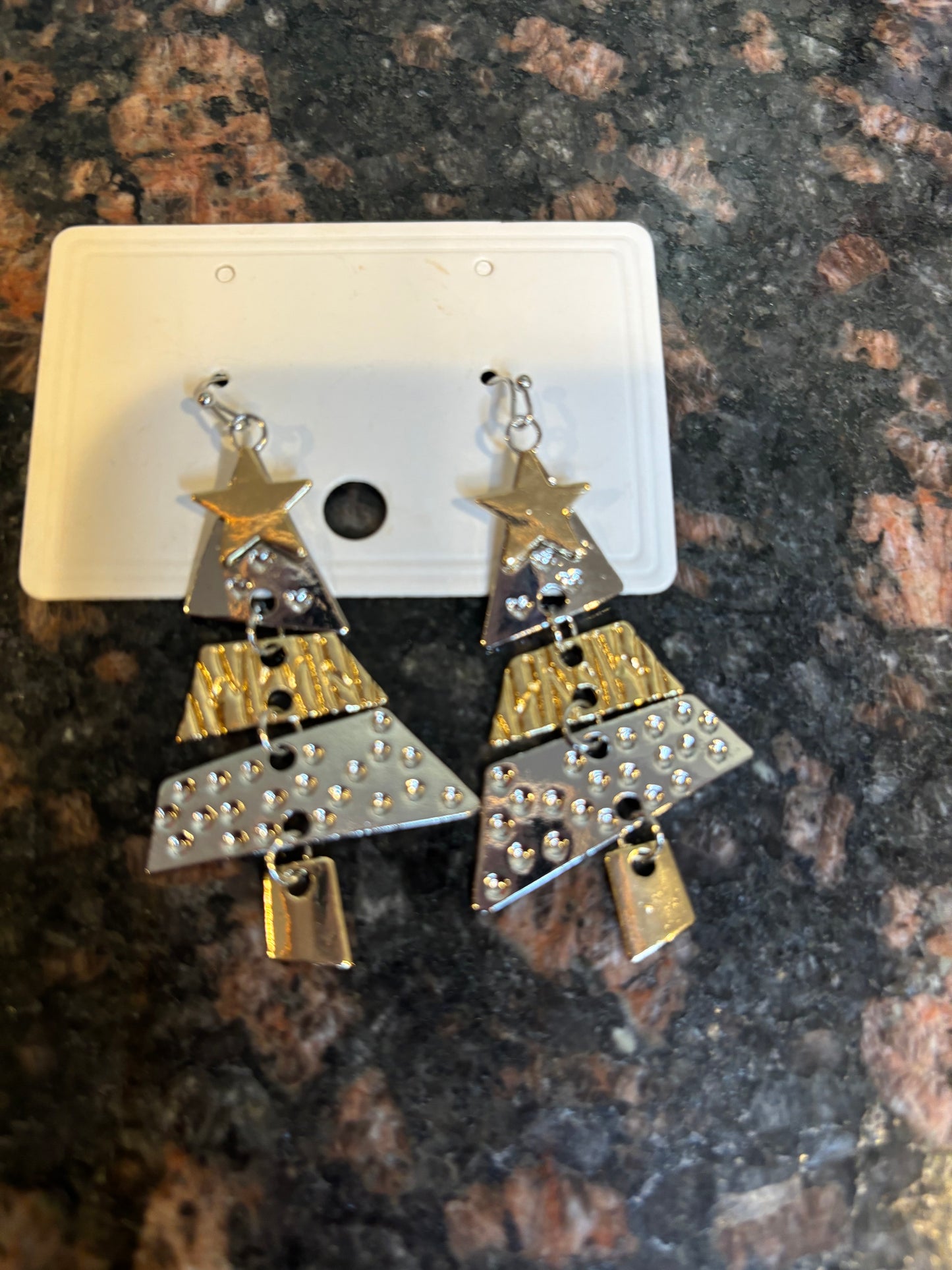 Christmas tree earrings