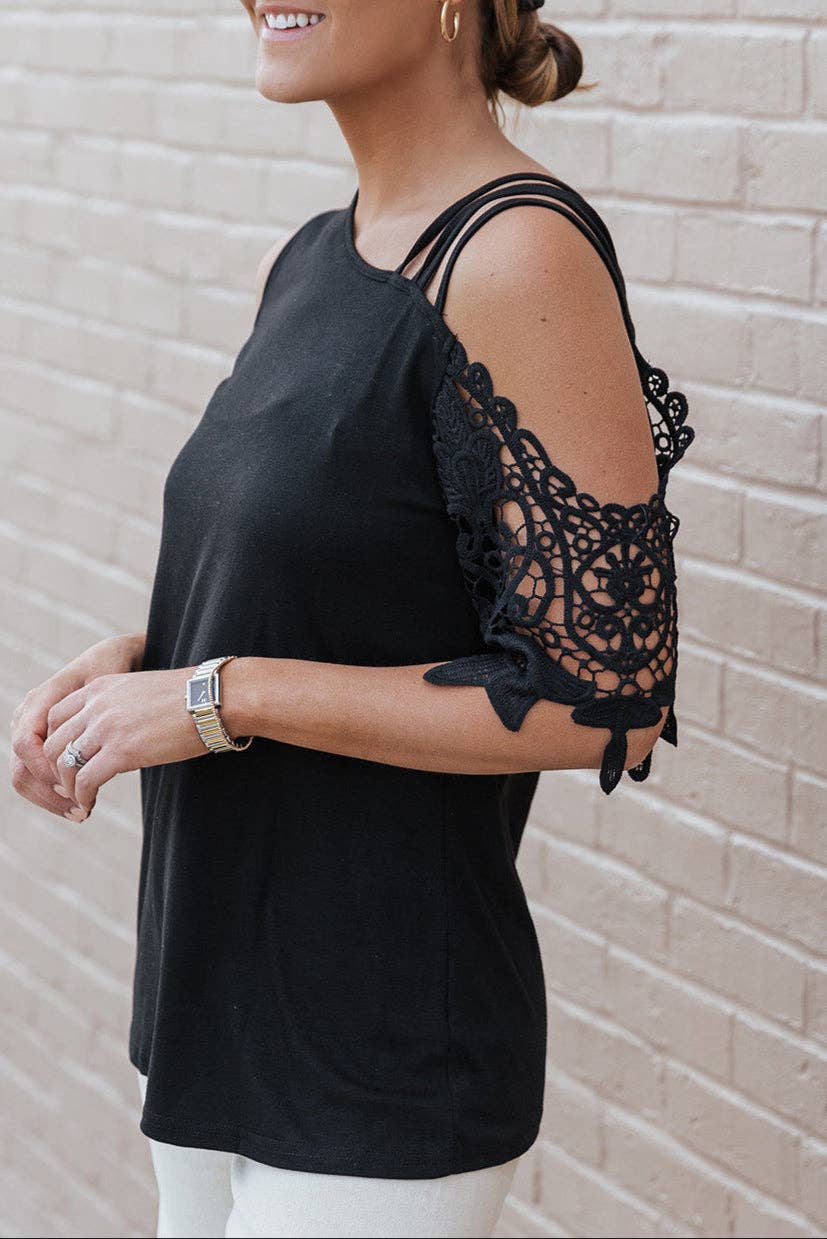 Lace Cold Shoulder Summer Top
