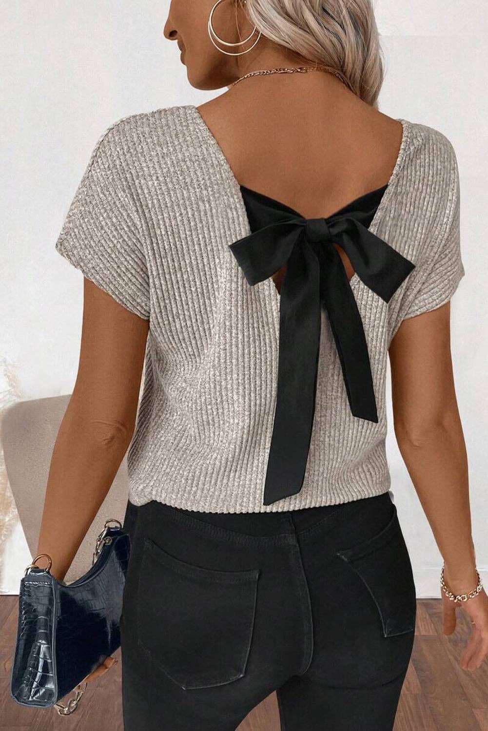 Colorblock Bow Back Summer Top