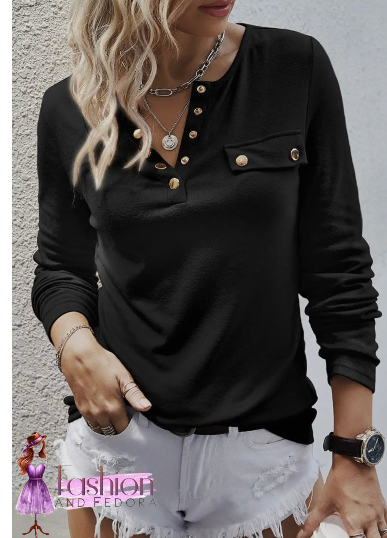 Long Sleeve Snap Button