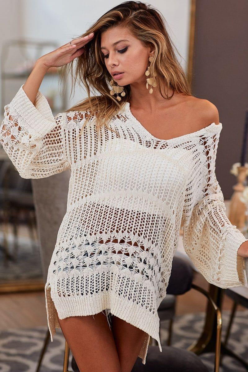 LOOSE FIT LOW GAUGE SWEATER TOP