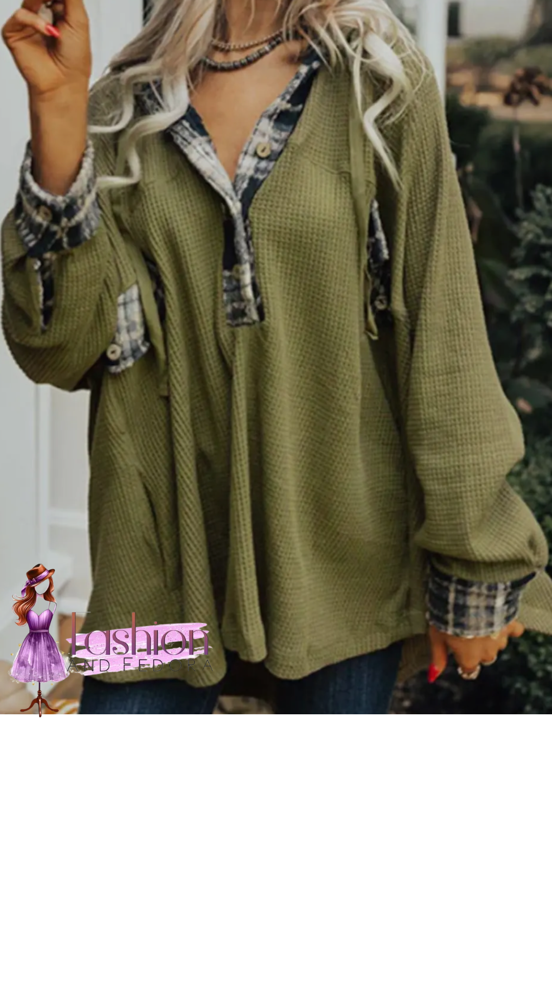 Flowy Waffle Knit Hoodie