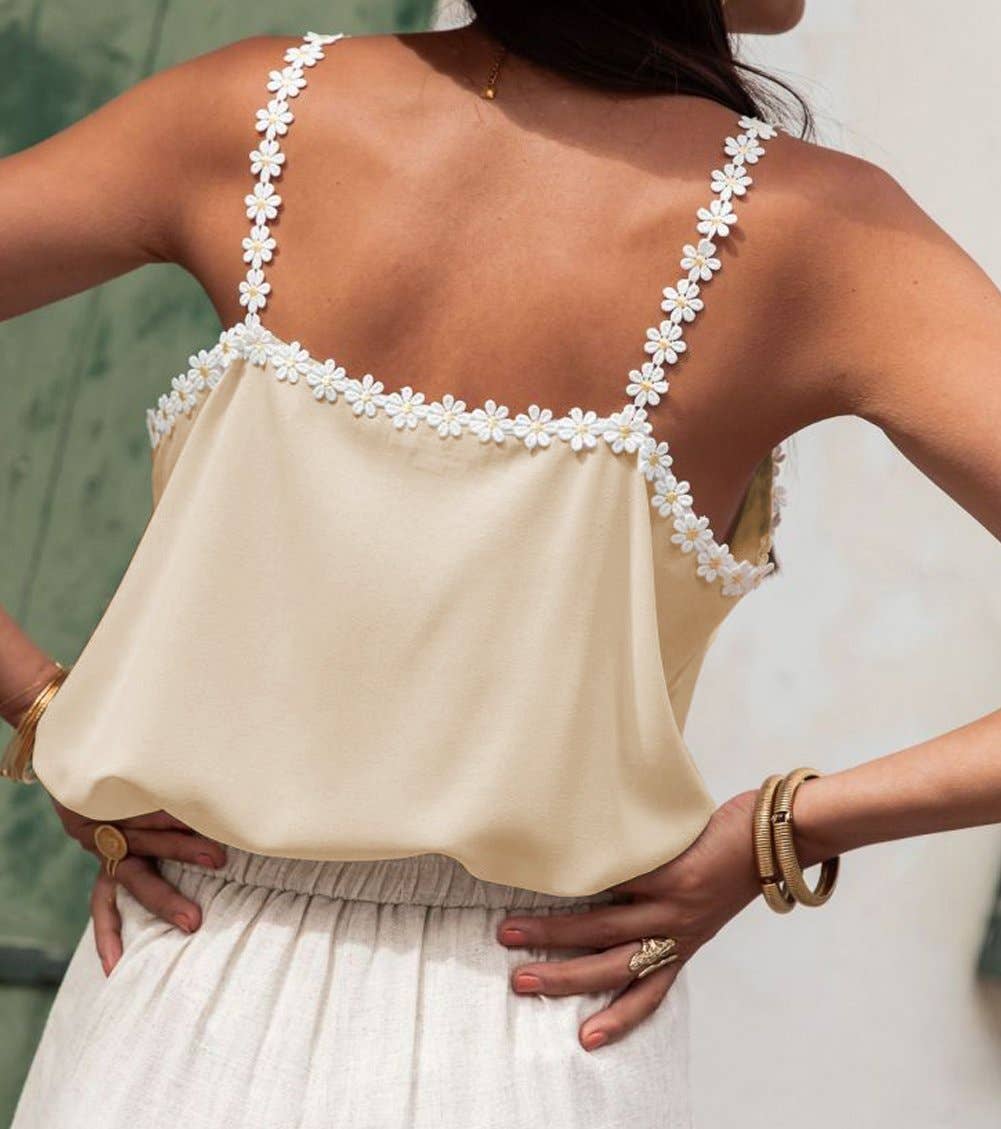 Daisy Flower Straps Tank Top