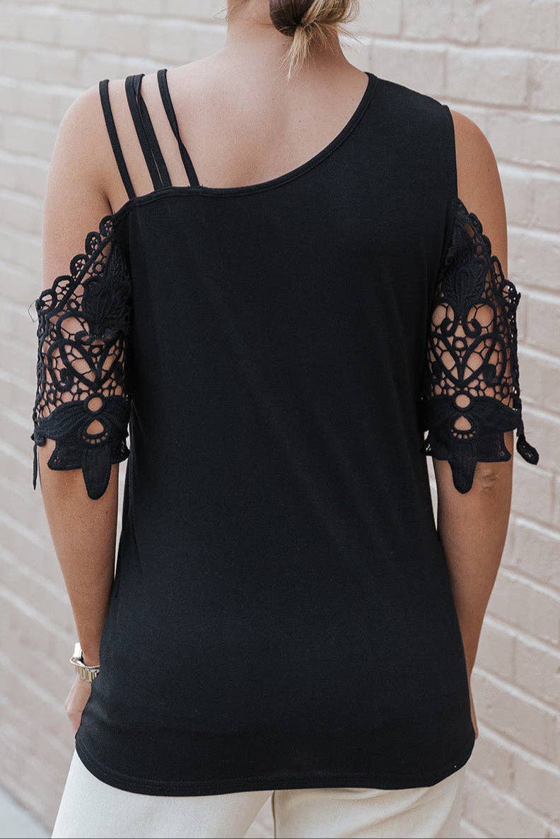 Lace Cold Shoulder Summer Top