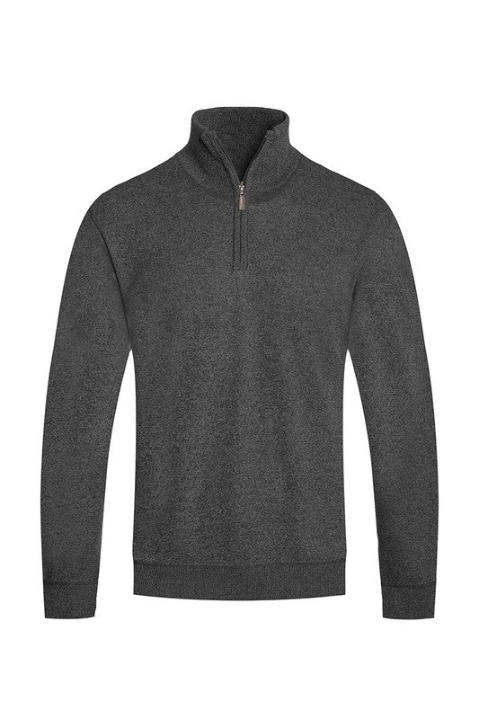 Weiv Mens Knit Quarter Zip Sweater