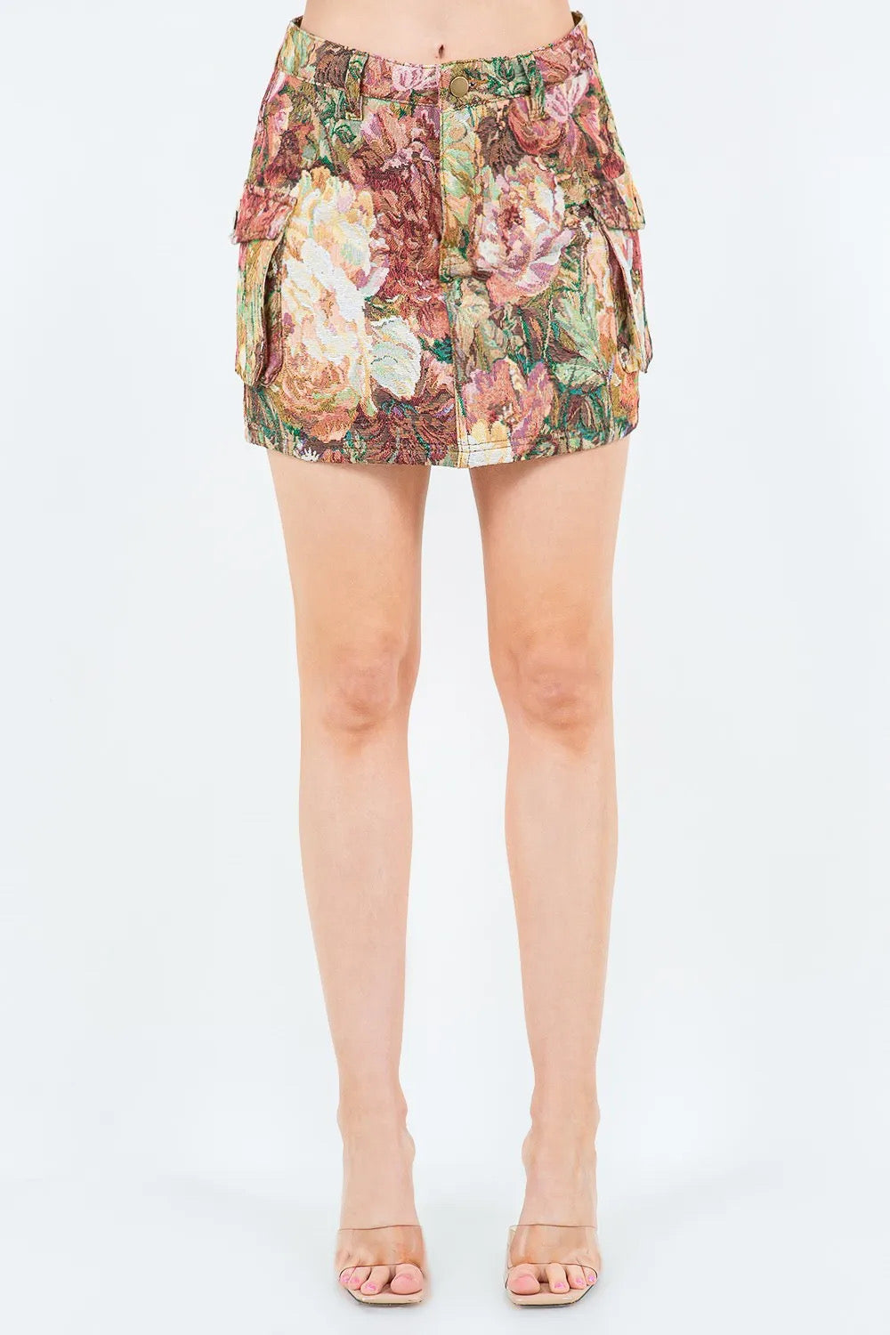 Floral mini skirt