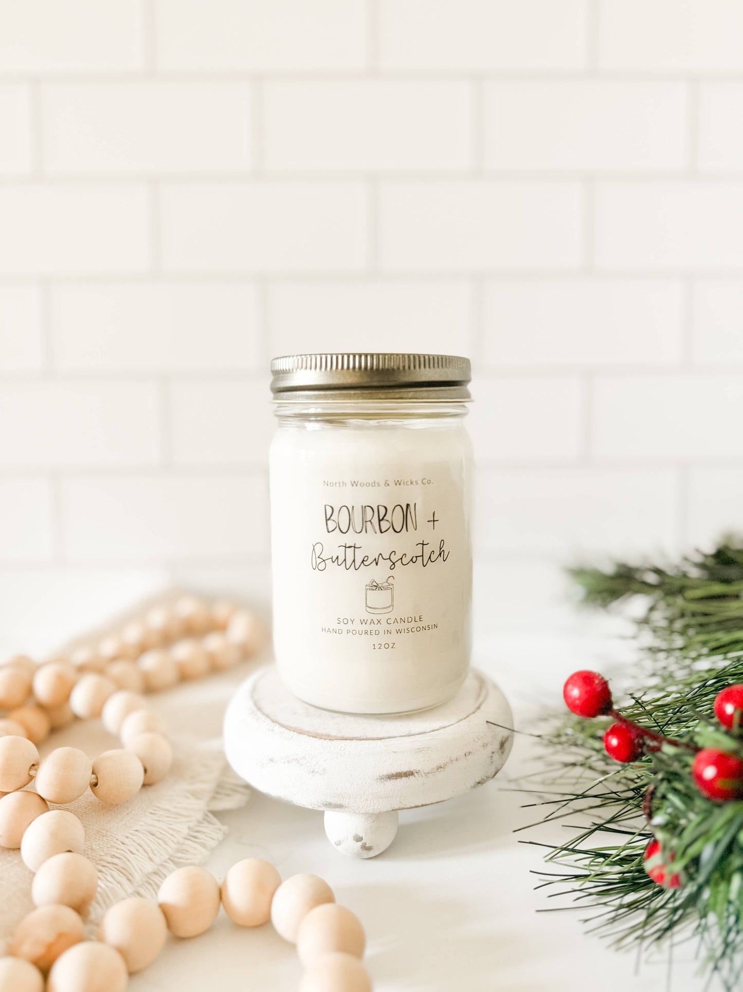 Bourbon + Butterscotch 12oz Soy Candle