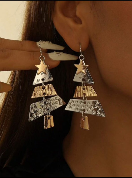 Christmas tree earrings