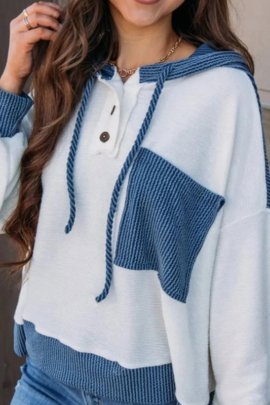 Blue/White hoodie